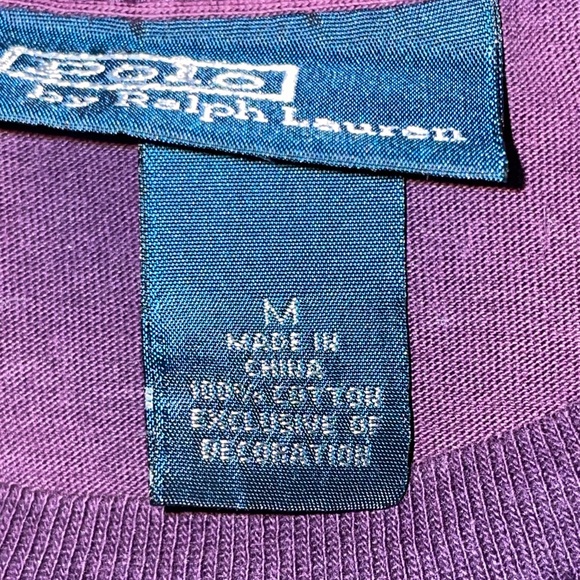 Polo Ralph Lauren Purple T-Shirt - Size Medium - Picture 6 of 7